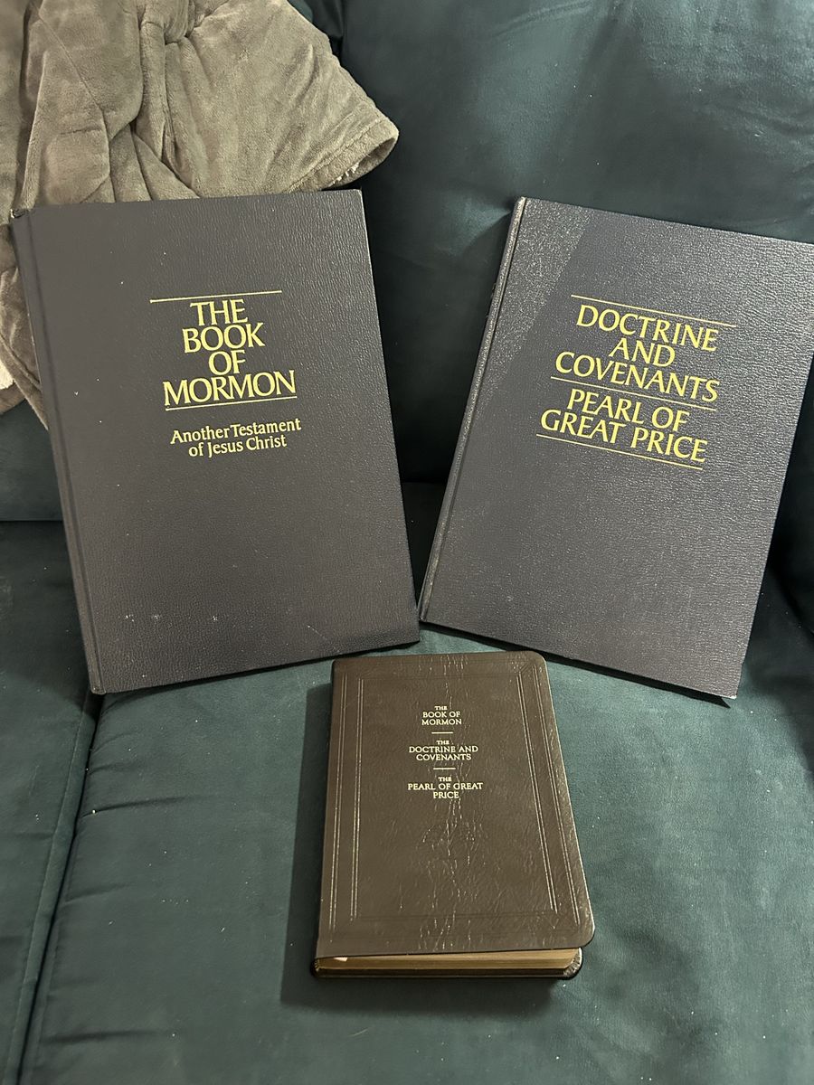 The Book of Mormon, Doctrine and Covenants, Pearl of Great Price Set - LDS Large Print Hardcover Holy Scriptures
