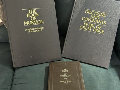 The Book of Mormon, Doctrine and Covenants, Pearl of Great Price Set - LDS Large Print Hardcover Holy Scriptures