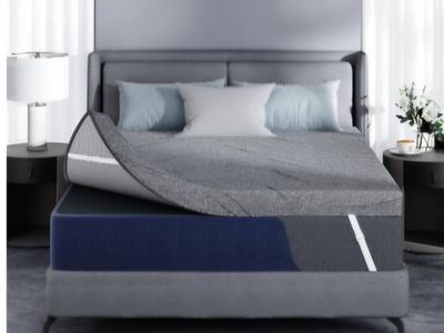 4 Inch Firm Mattress Topper King, Memory Foam Mattress Topper for Back Pain Relief, High Density Ventilated Bed Topper with Brea