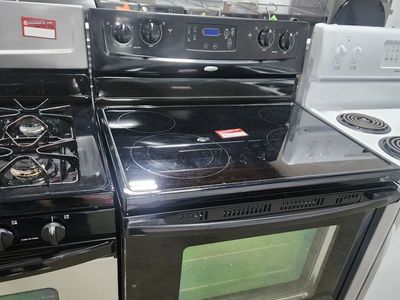 GE Black Electric Range 30" Smoothtop Oven - Freestanding