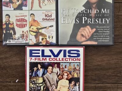 11 ELVIS FILMS ON DVD AND A COLLECTION OF HIS GOSPEL SONGS