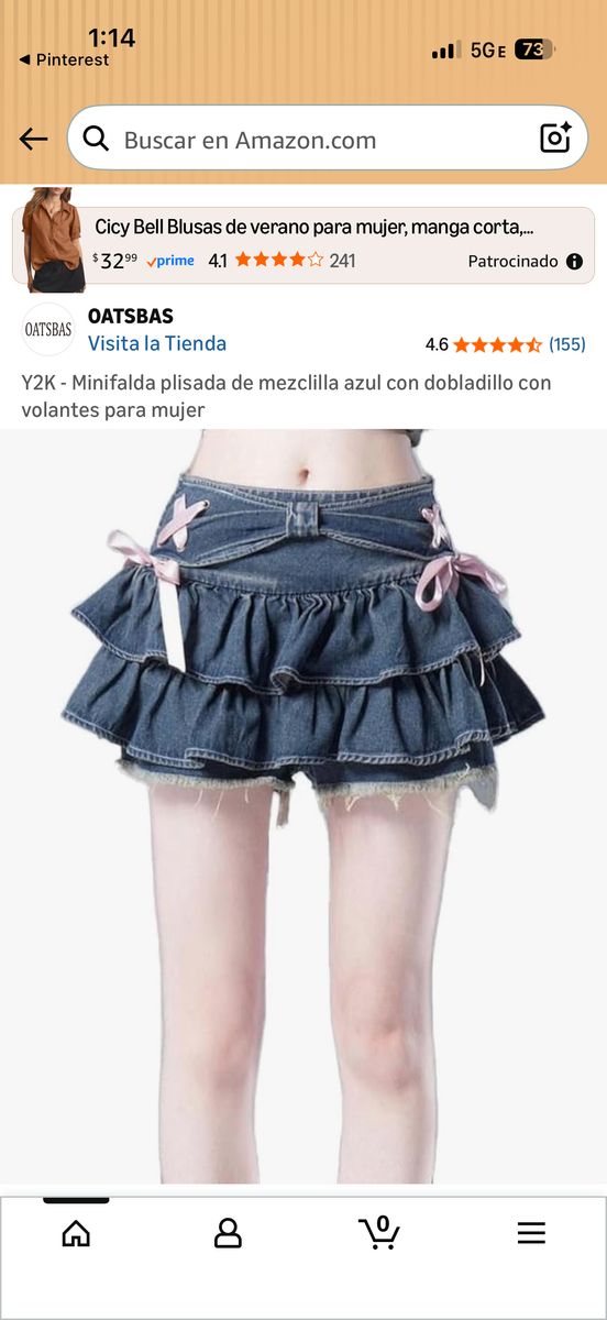 Minifalda De  Jeans,  Casual Para Mujer