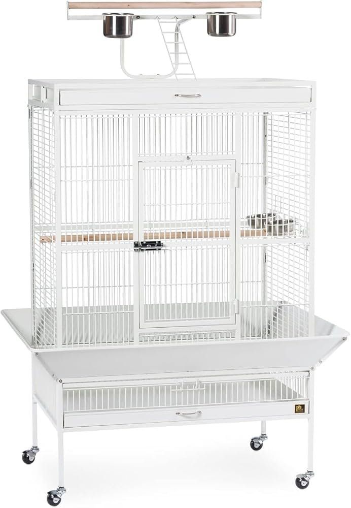 Prevue Pet Wrought Iron Bird Cage 3154C Chalk White (36"x24") - New in Damaged Box