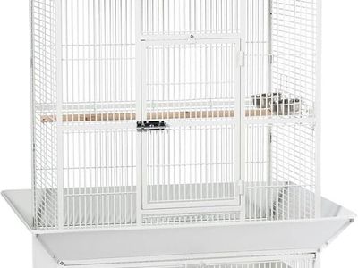 Prevue Pet Wrought Iron Bird Cage 3154C Chalk White (36"x24") - New in Damaged Box