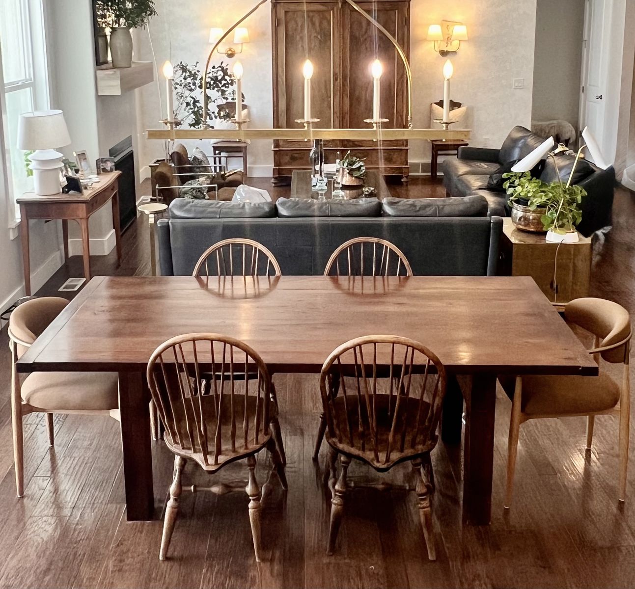 Sundance Catalog Solid Wood Dining Table / 7 ft  / Reclaimed Wood / Organic Modern