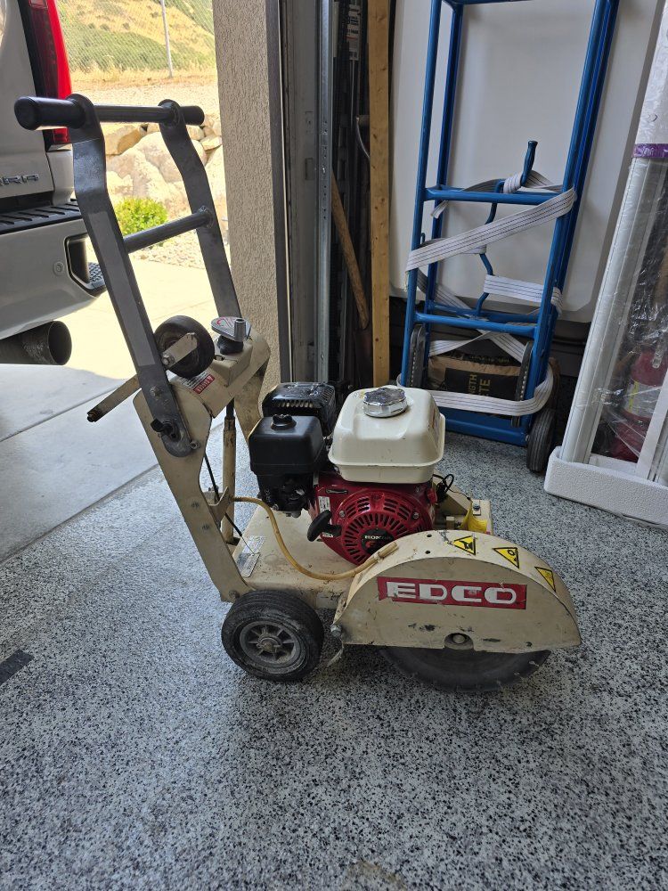 EDCO Concrete Saw Walk-Behind Saw - Cuts Concrete, Asphalt, Tile, and Stone