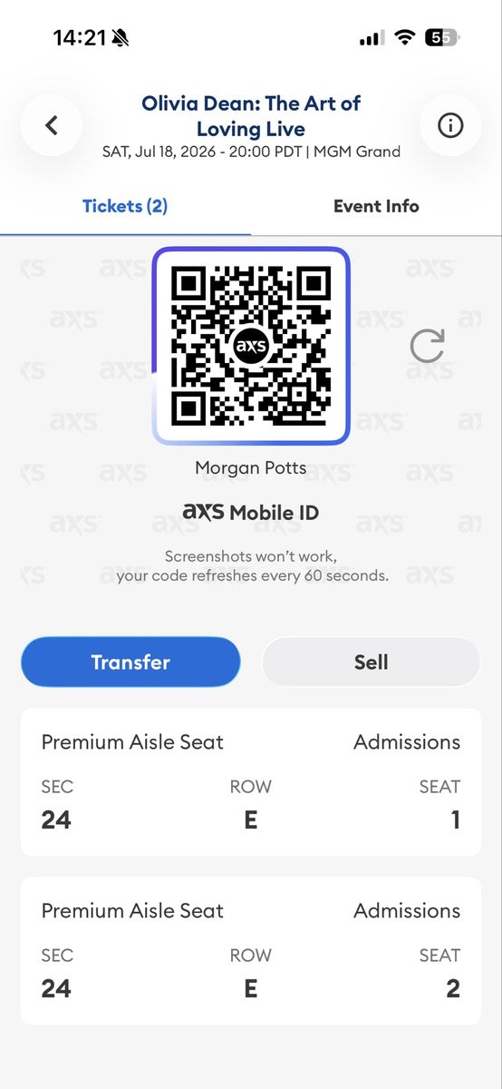Olivia Dean Las Vegas tickets, July 18th