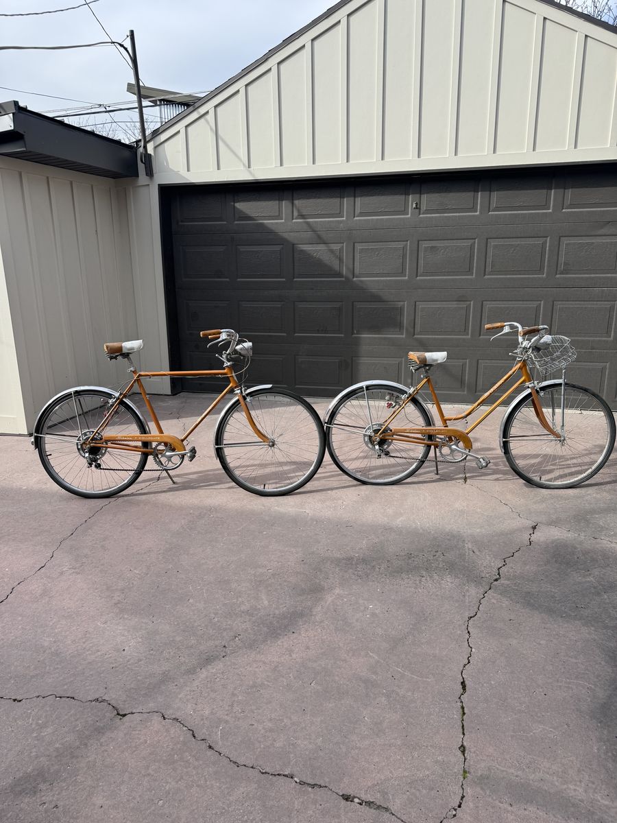 Vintage Schwinn Collegiate His & Her Bike Set – $350