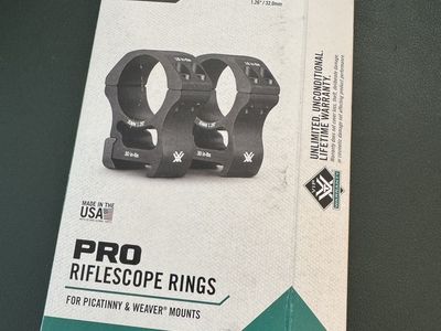 New Vortex Pro 30mm Scope rings- High