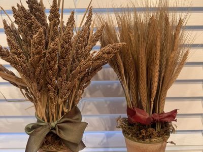 Wheat & Grass Pots Decor