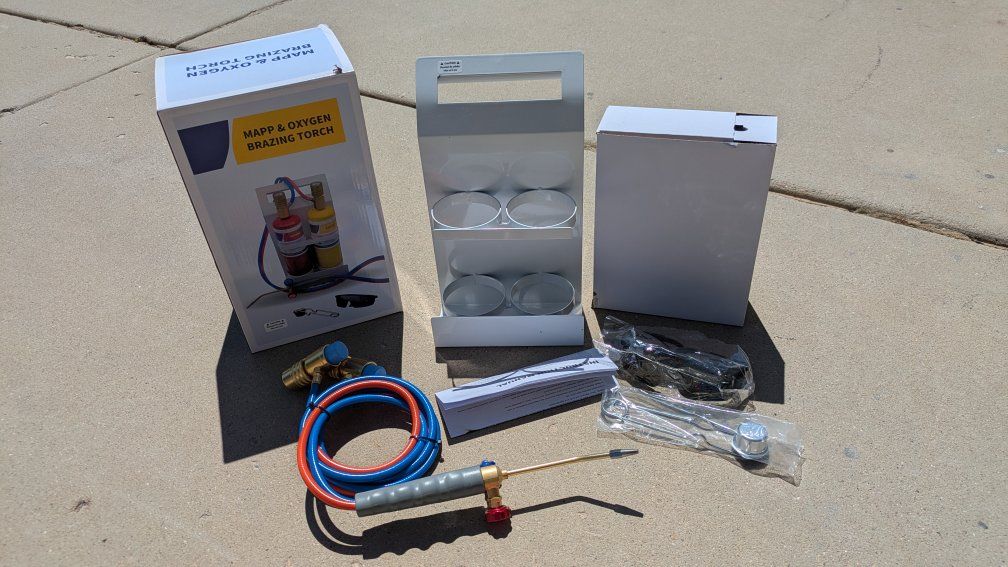 New in box oxymapp brazing kit. HVAC. plumbing. artwork