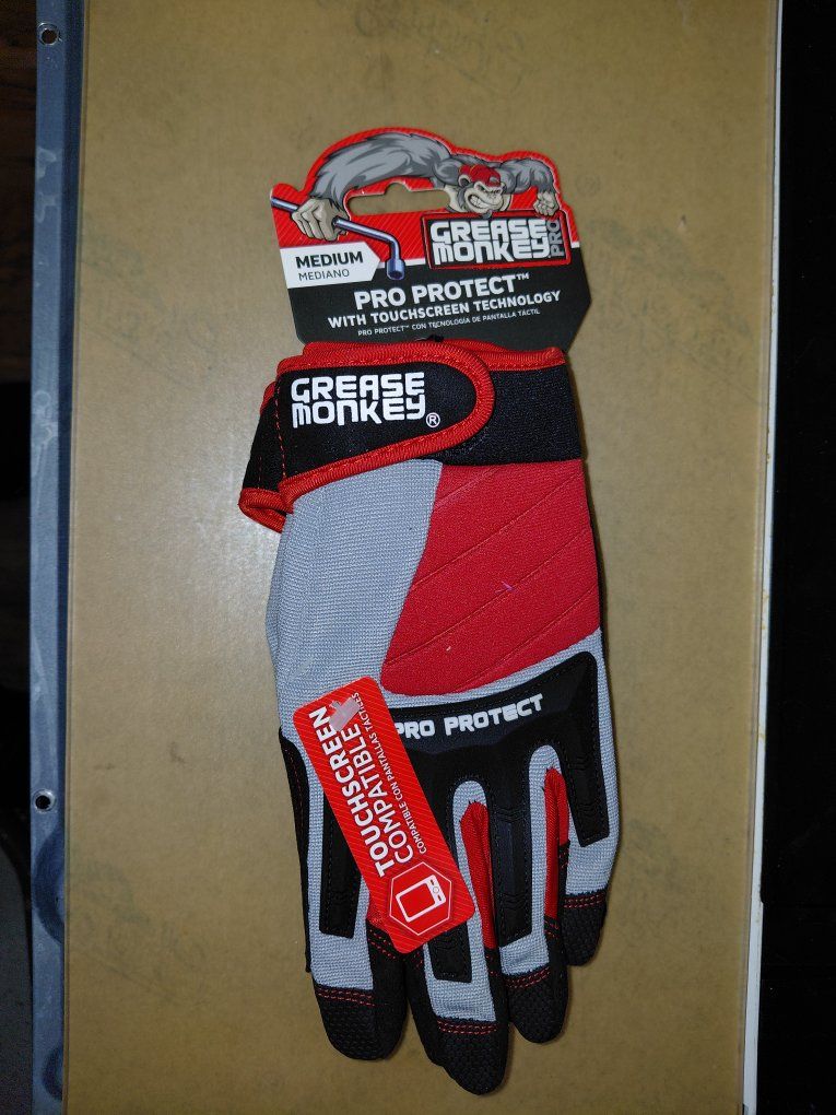 Grease Monkey Pro Protect Work Gloves Medium Touchscreen Compatible