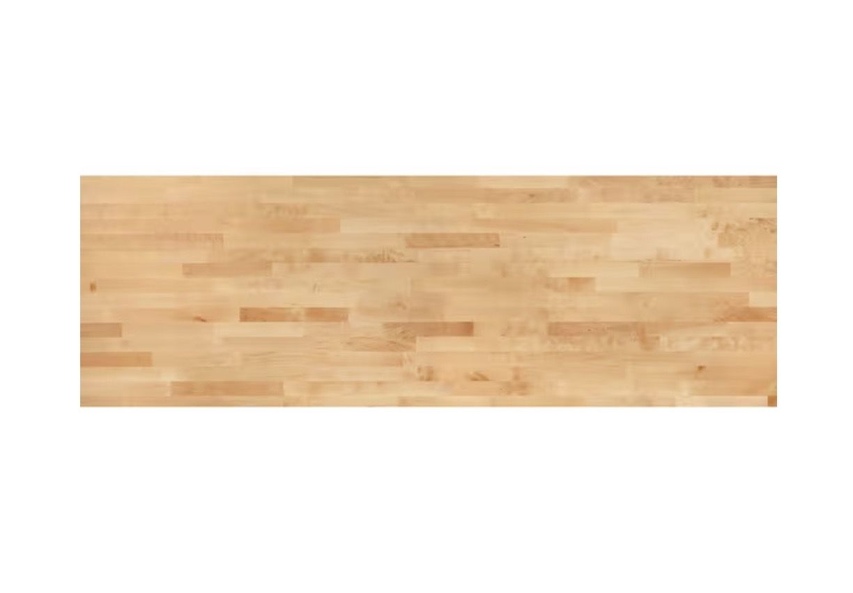 Hampton Bay 6 ft. L x 39 in. D Finished Engineered Birch Butcher Block Countertop Island with Standard Edge