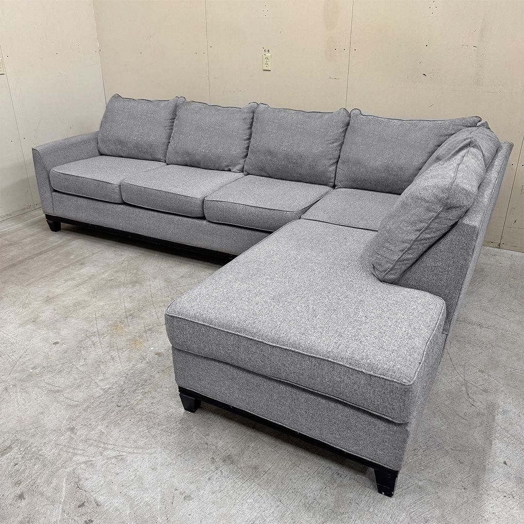L-Shaped Gray Sectional Couch - Delivery Available