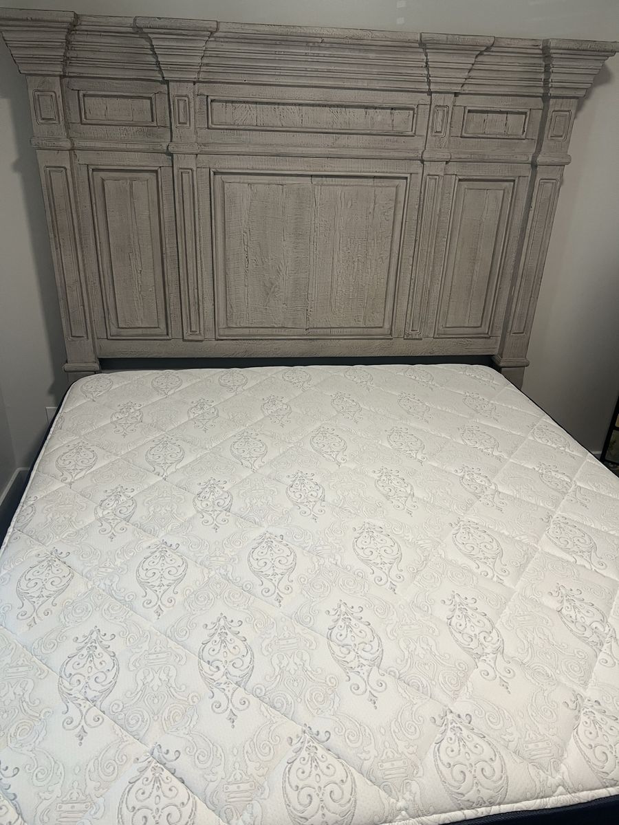 King size mattress and frame w/ headboard 