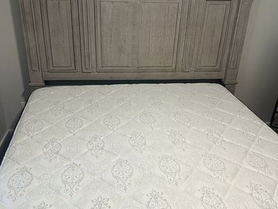 King size mattress and frame w/ headboard