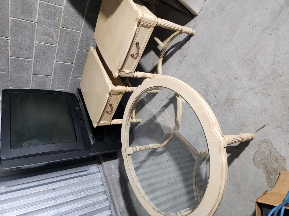 coffee table and two side tables