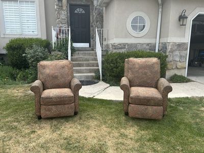 Two armchairs;