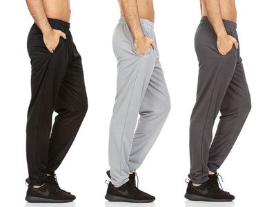 Athletic Works Men's 2XL Tech Fleece Jogger Pants 3-Pack - Black, Light Grey, Dark Grey - New with Tags