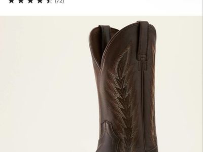 Ariat Willie Western Boot Bittersweet Chocolate Men's Size 9.5 D New