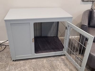 Wooden "Furniture" Dog Crate $90 obo