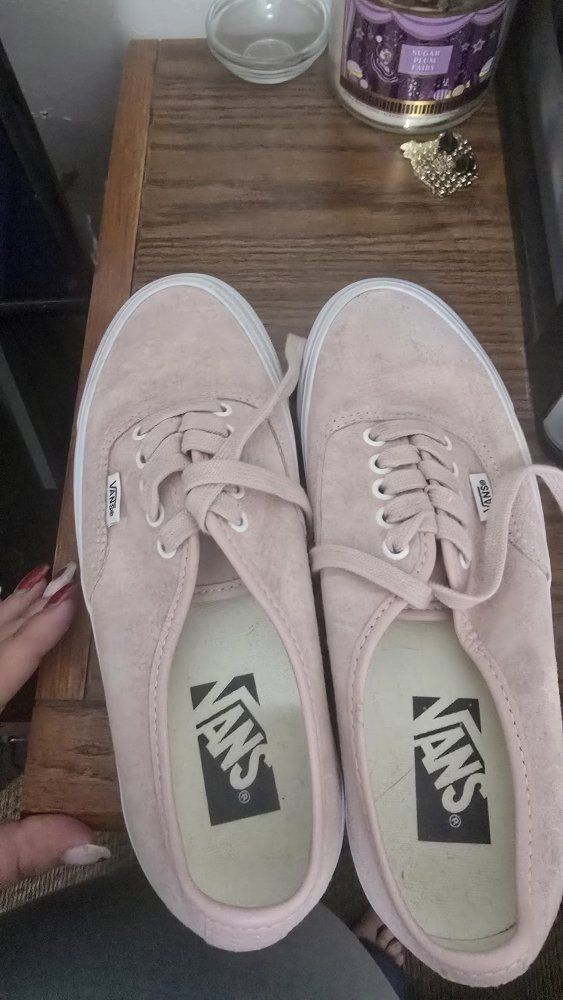 Pink vans shoes.