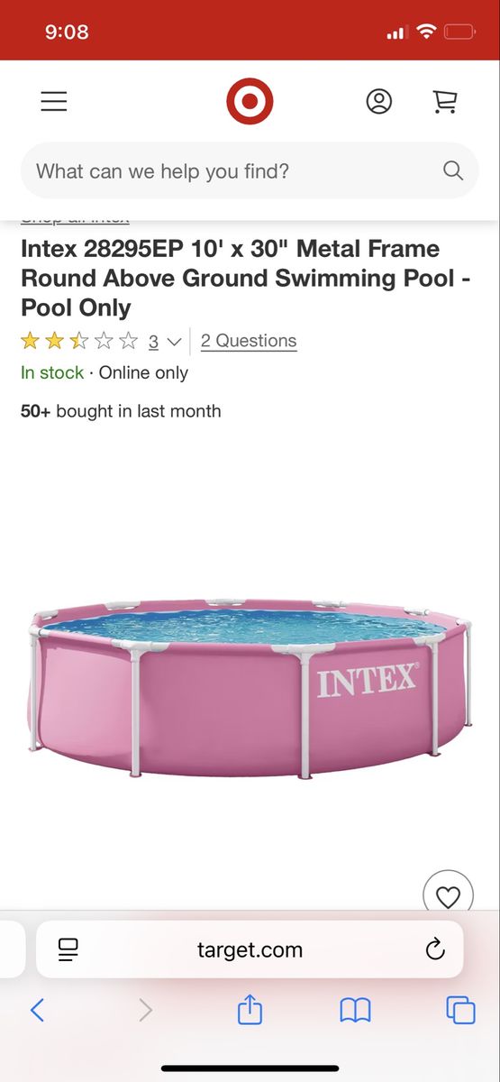 10' x 30" Metal Frame Round Above Ground Swimming Pool