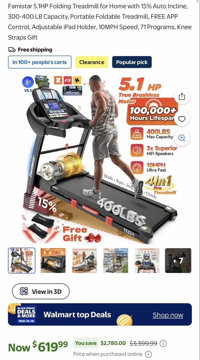 Famistar T532A Treadmill – Brand New In Box!