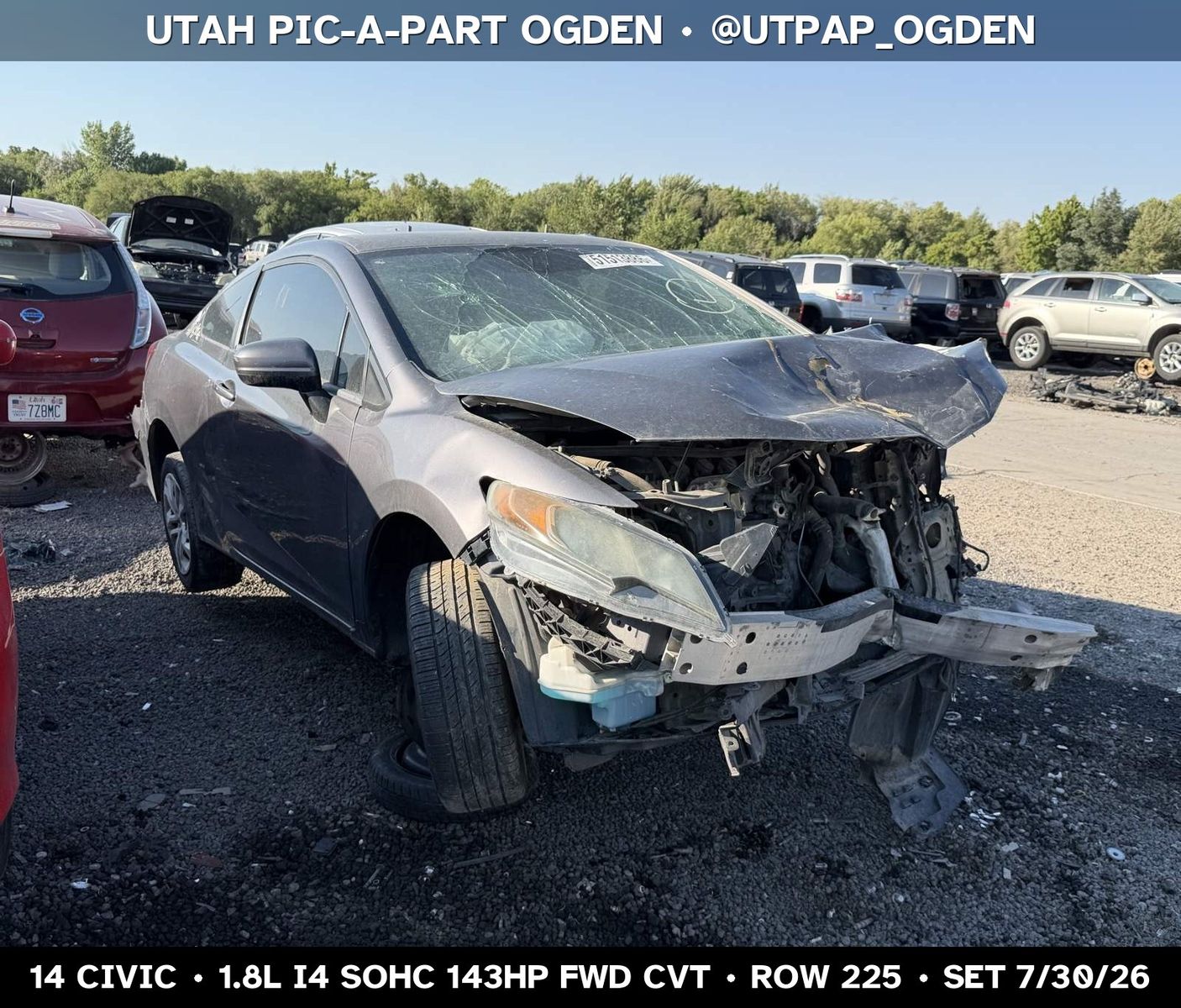Just In! 2014 Honda Civic FB Parts - UTPAP Ogden