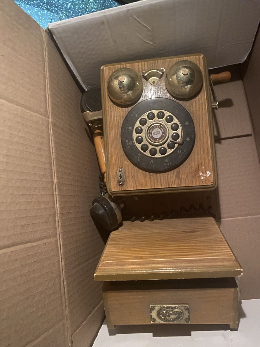 Vintage Wall Mount Rotary Telephone