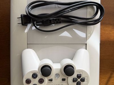 Sony PlayStation 3 PS3 Ceramic White Console with Matching Controller and Power Cable
