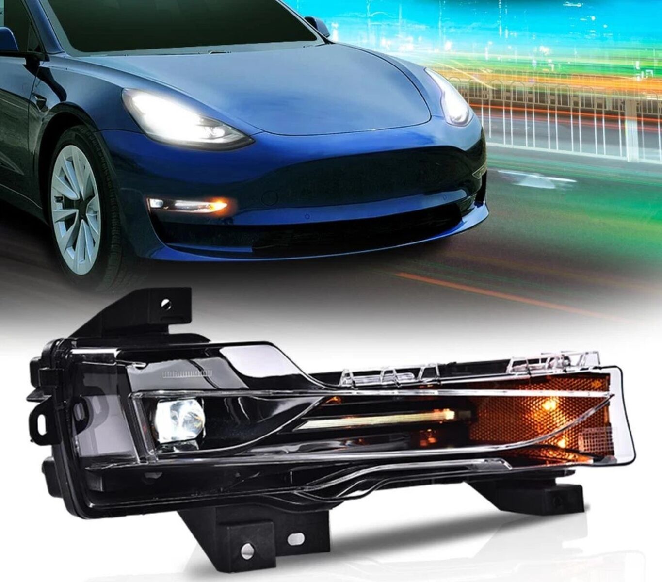 2017-2023 Tesla Model 3 Y Bumper Fog Light Lamp DRL Right Passenger Side - NIB