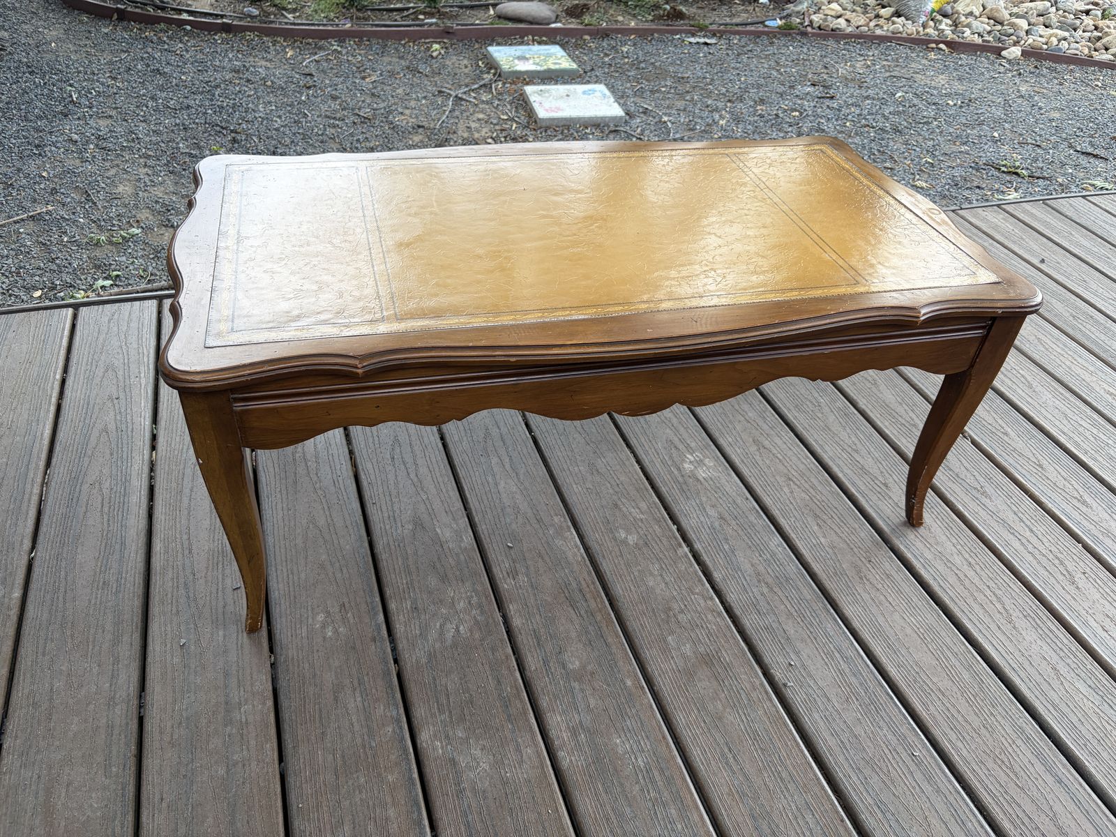 Vintage Stickley French Provincial Coffee Table – Leather Top