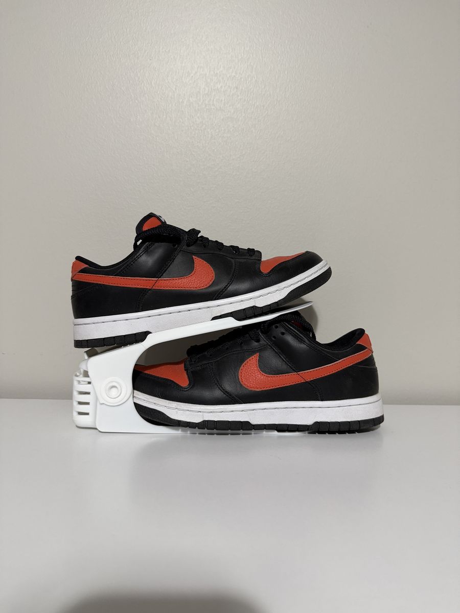 Nike Dunk Low Black Orange Sneakers - Men's Size 8