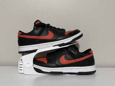 Nike Dunk Low Black Orange Sneakers - Men's Size 8