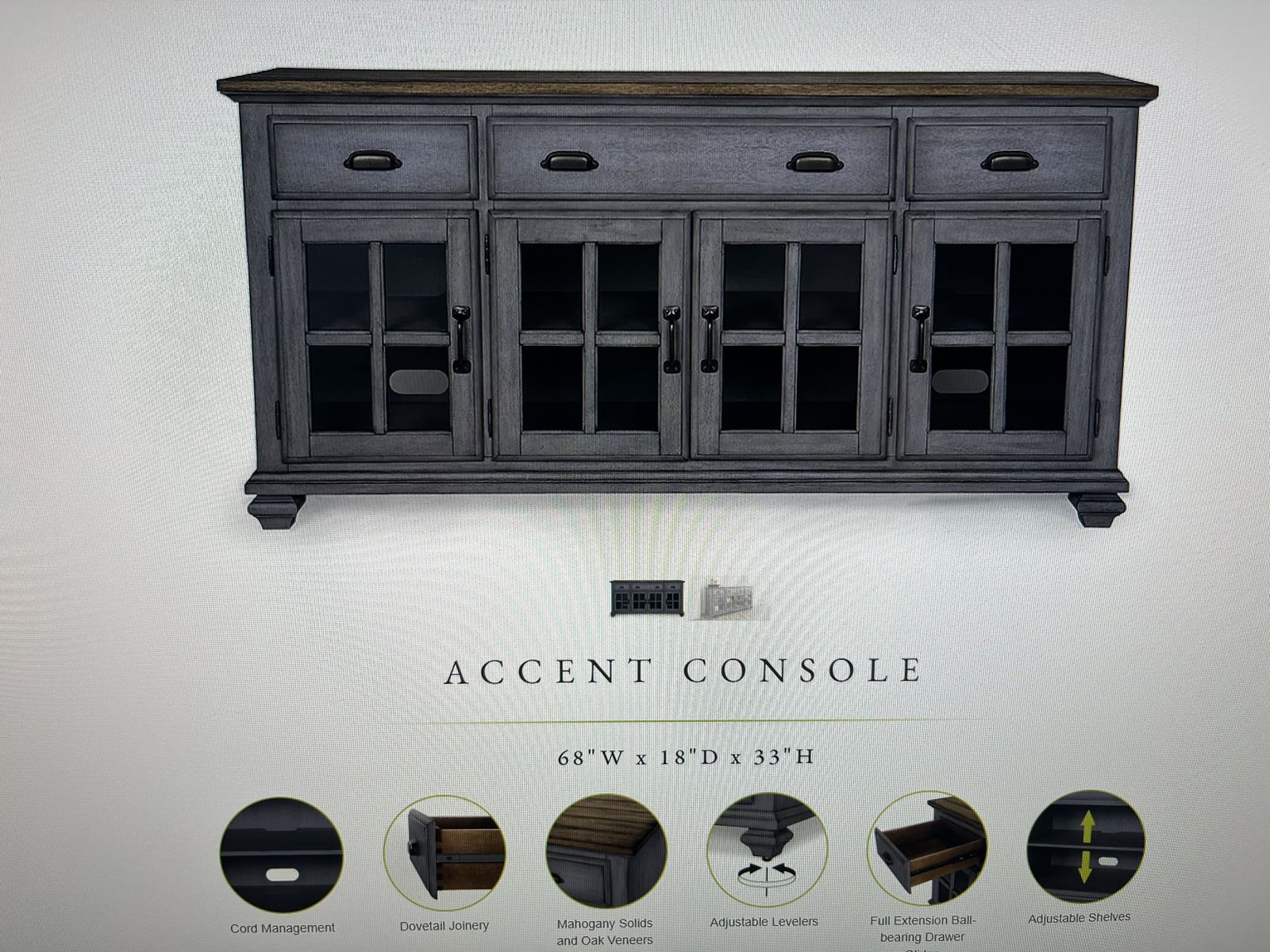 Farmhouse Sideboard Buffet Cabinet