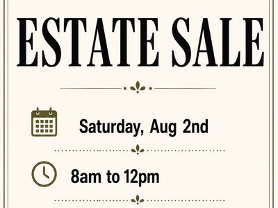 Estate Sale in Orem - Saturday, Aug 2nd (8am - 12pm)