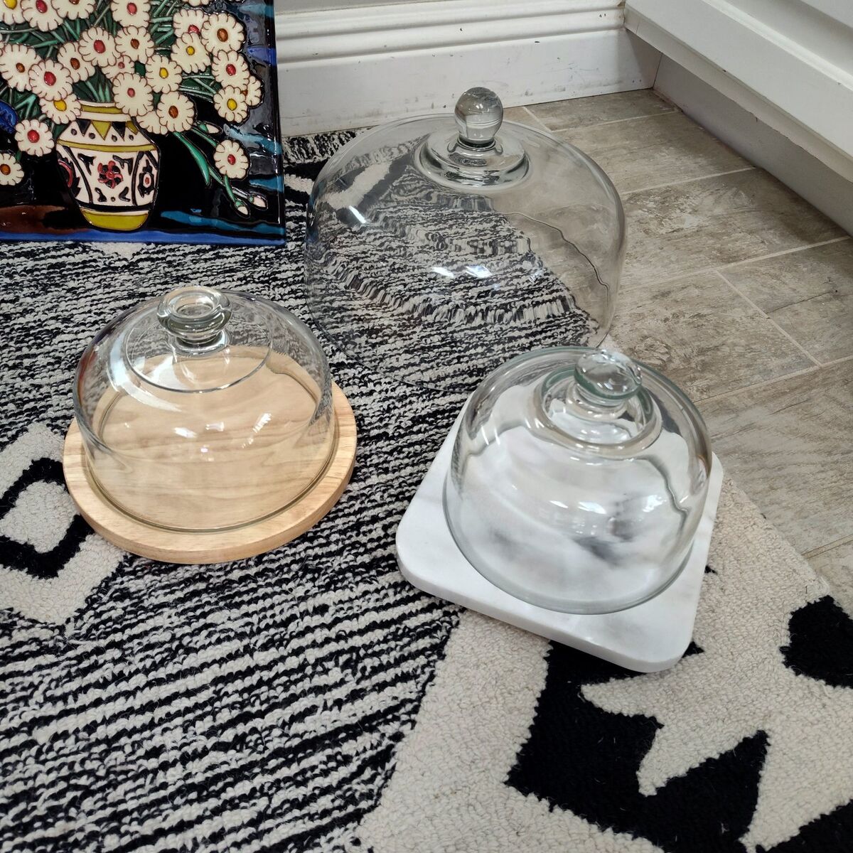 Glass dome/cloche cheese boards