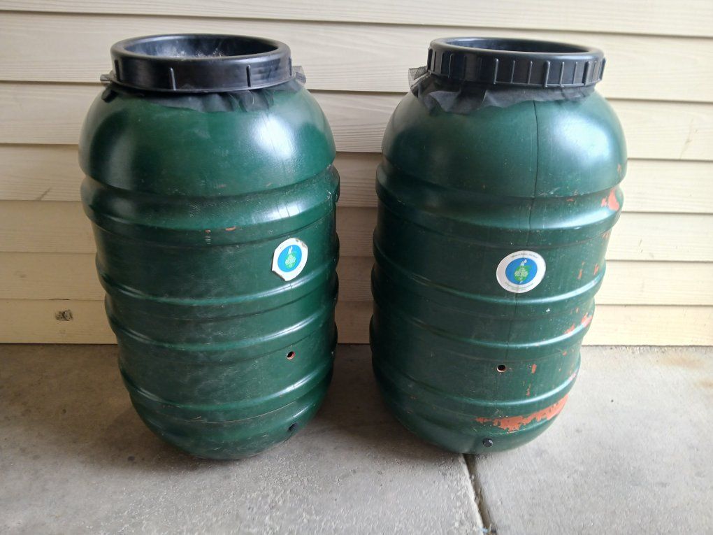 The Great American Rain Barrel Company Green Rain Barrels (2) - 60 Gallon Capacity Each