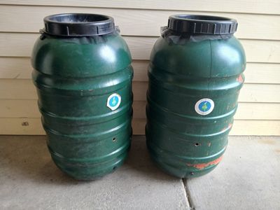 The Great American Rain Barrel Company Green Rain Barrels (2) - 60 Gallon Capacity Each