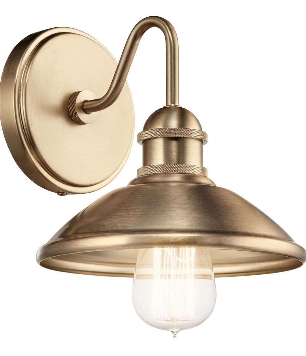 Kichler Clyde 1 Light wall sconce in a Champagne Bronze finish