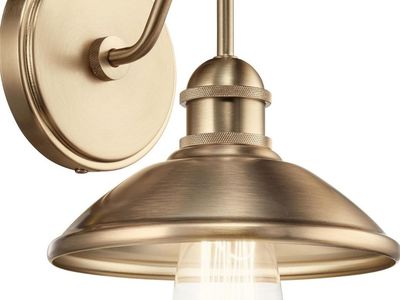 Kichler Clyde 1 Light wall sconce in a Champagne Bronze finish