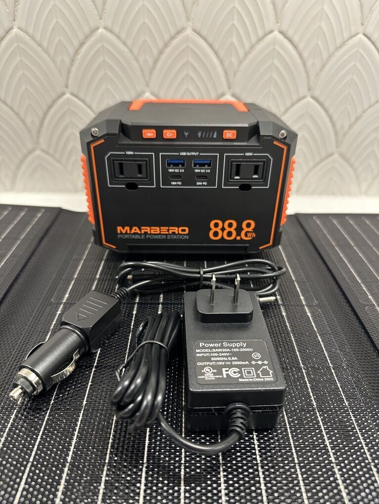 Power Station with Solar Panel 88.8 Wh (Brand New)