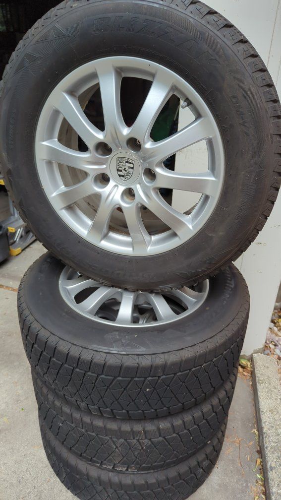 Porsche Cayenne OEM Wheels with Blizzak DM-V2 Winter Tires - Set of 4 (fits VW Touareg also)