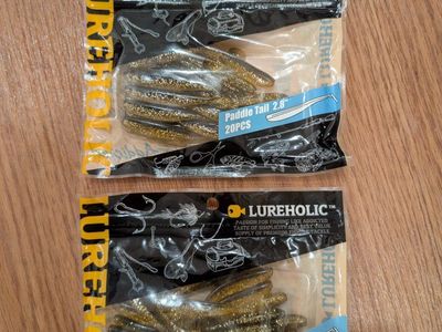 LureHolic Paddle Tail Soft Plastic Fishing Lures - 2.5" & 2.8" (2x 20pcs Packs)
