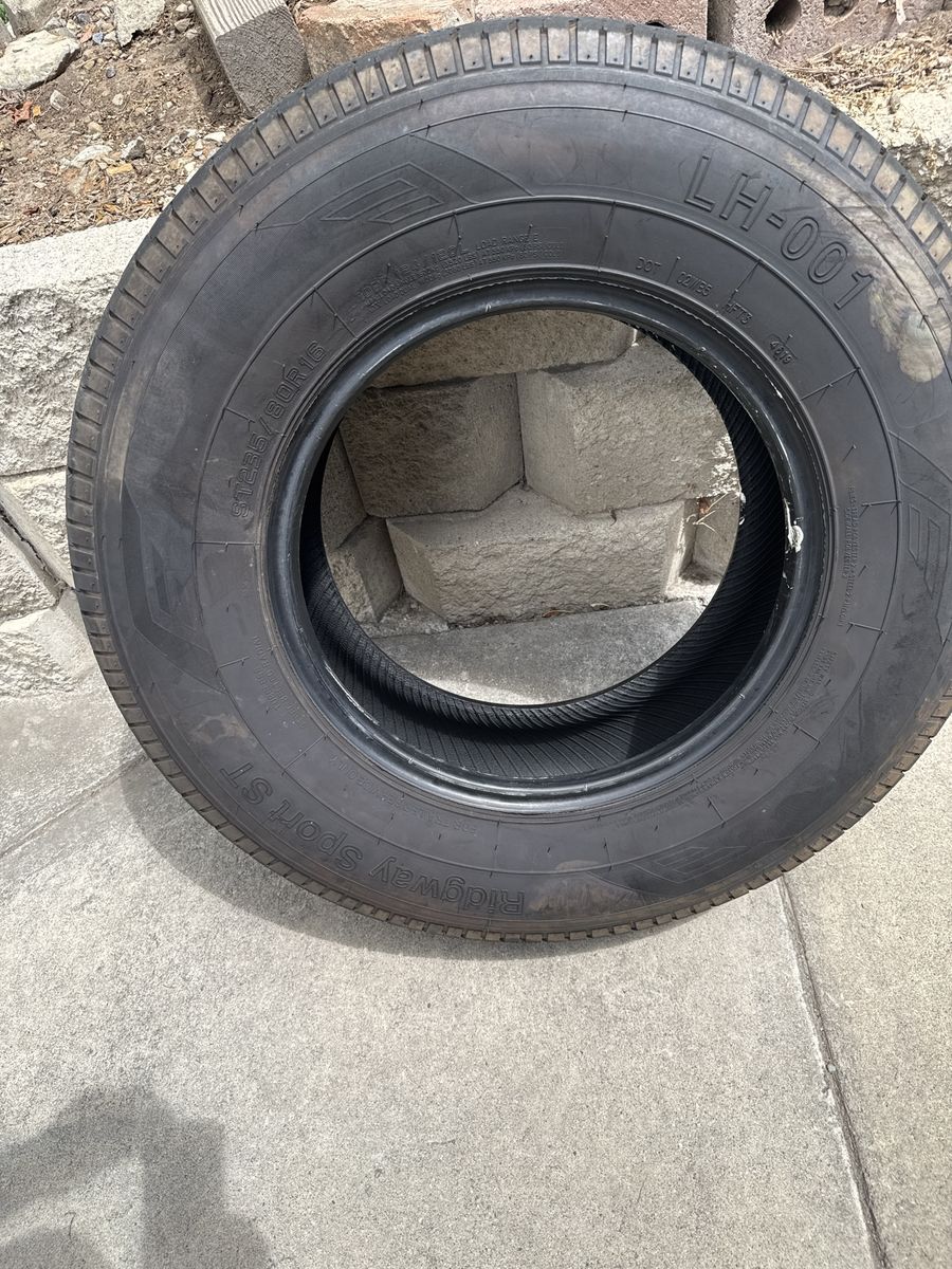 Set of four ST/235/80R/16 trailer tires load range E (10ply)