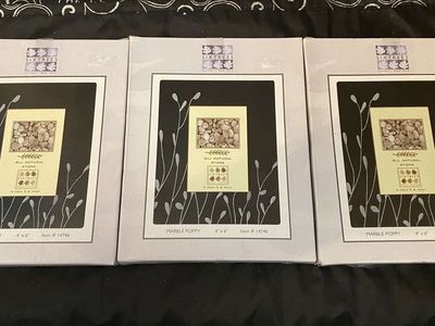 NEW! 3 Gorgeous ETCHED BLACK GRANITE 4x6 Frame - $8 ea OR 3/$20 7x9 Around - See Photos