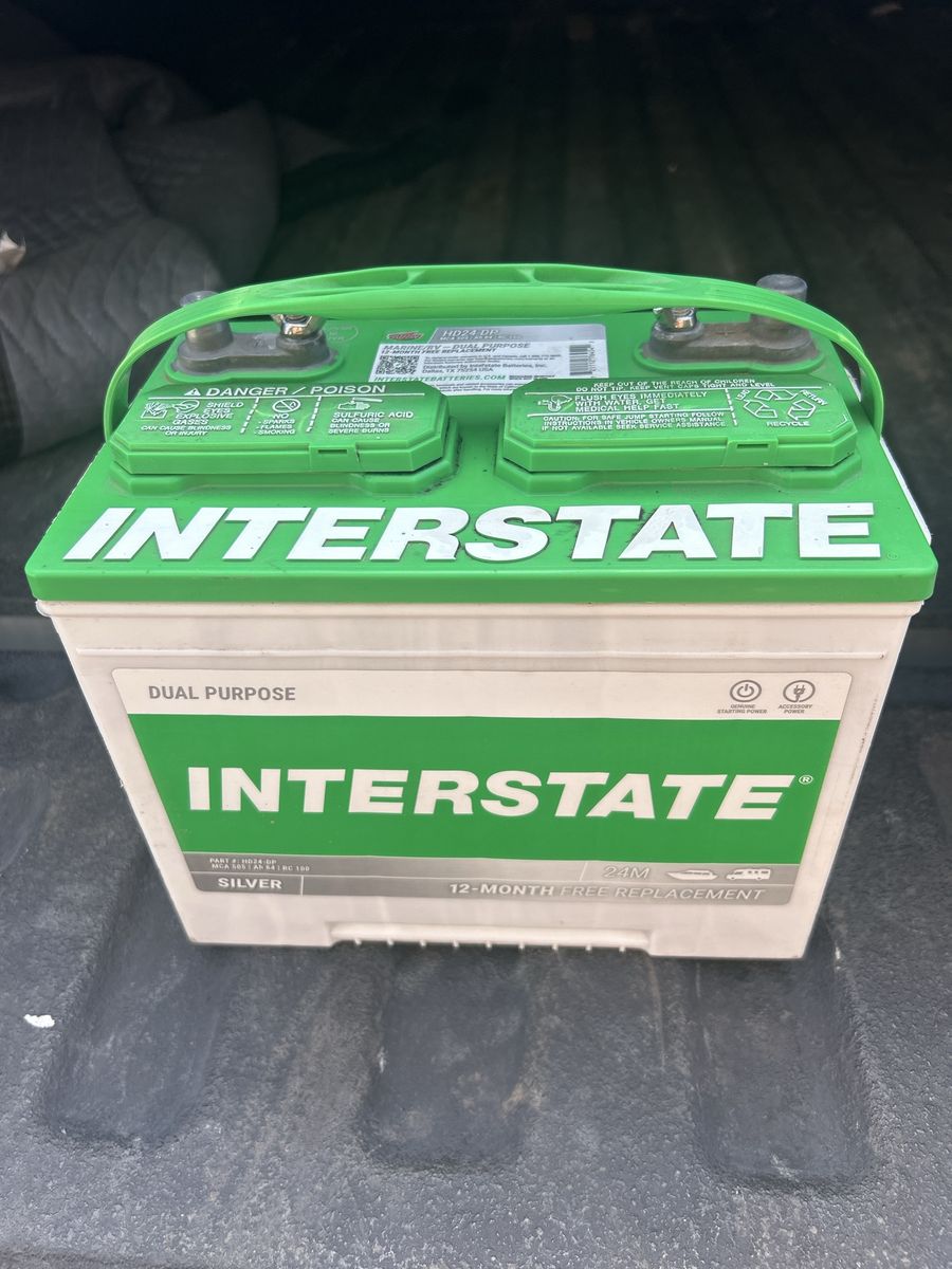 Interstate HD24-DP Dual Purpose Marine/RV Batteries (Set of 2) - 12-Month Free Replacement