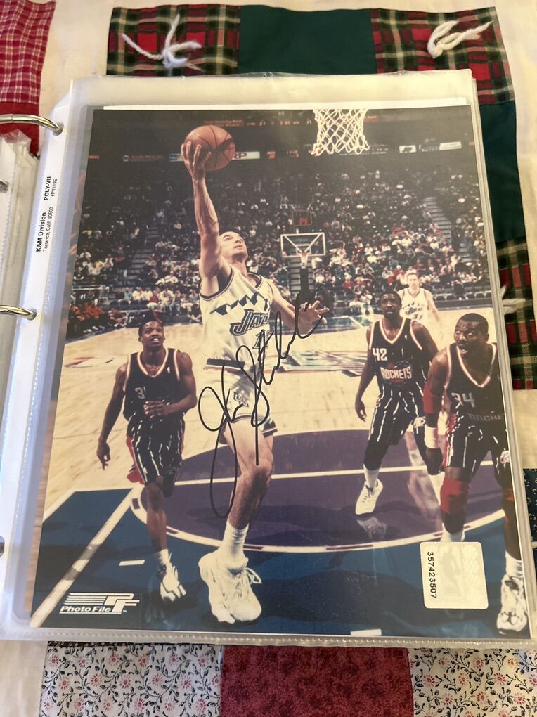 John Stockton Autograph Utah Jazz Auto 8x10 Signed