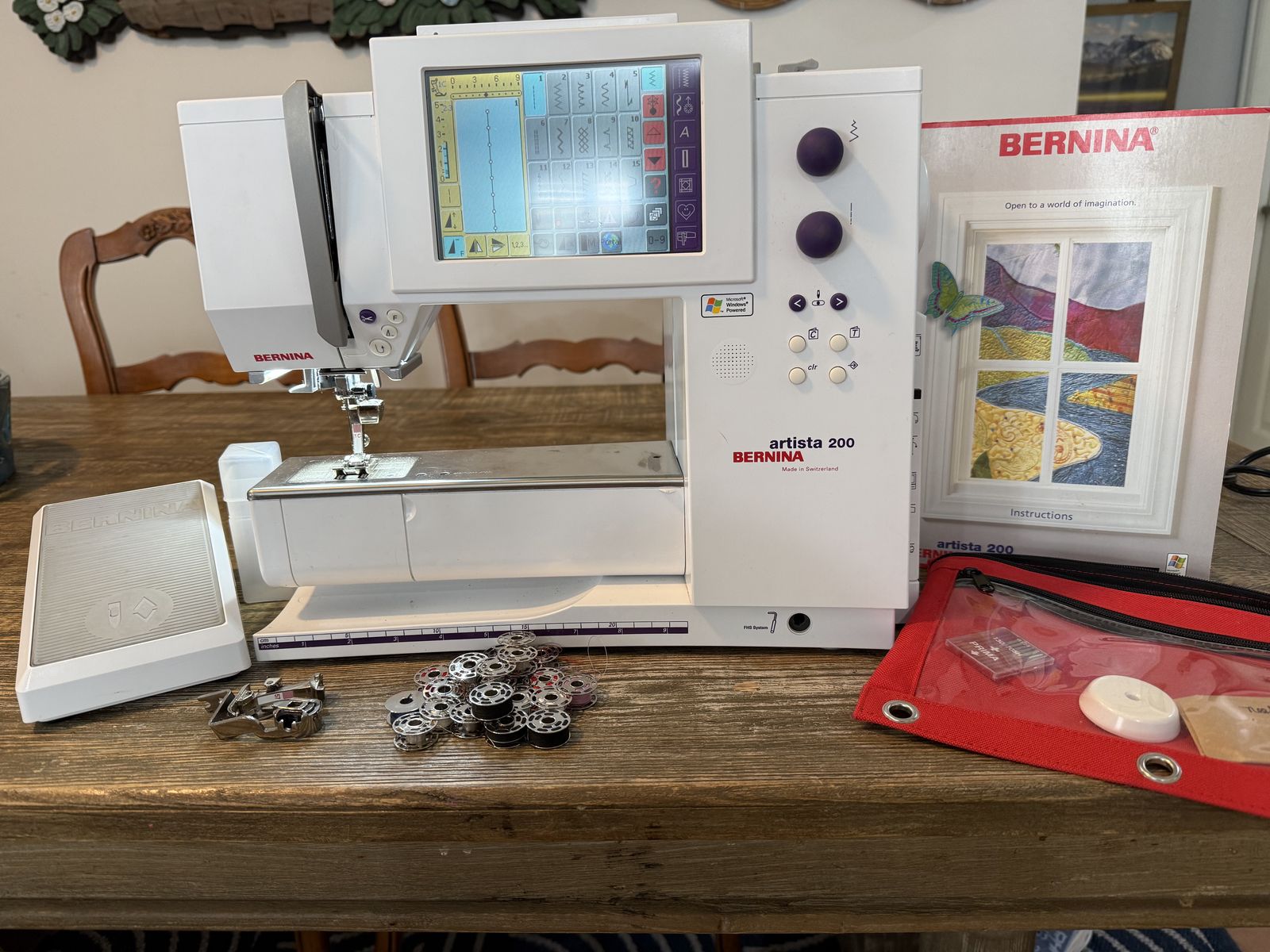 Bernina Artista 200 Sewing & Embroidery Machine Bundle